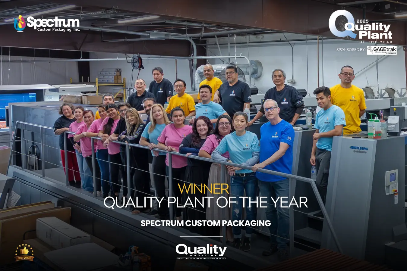 Spectrum Custom Packaging named 2025’s Quality Plant of the Year